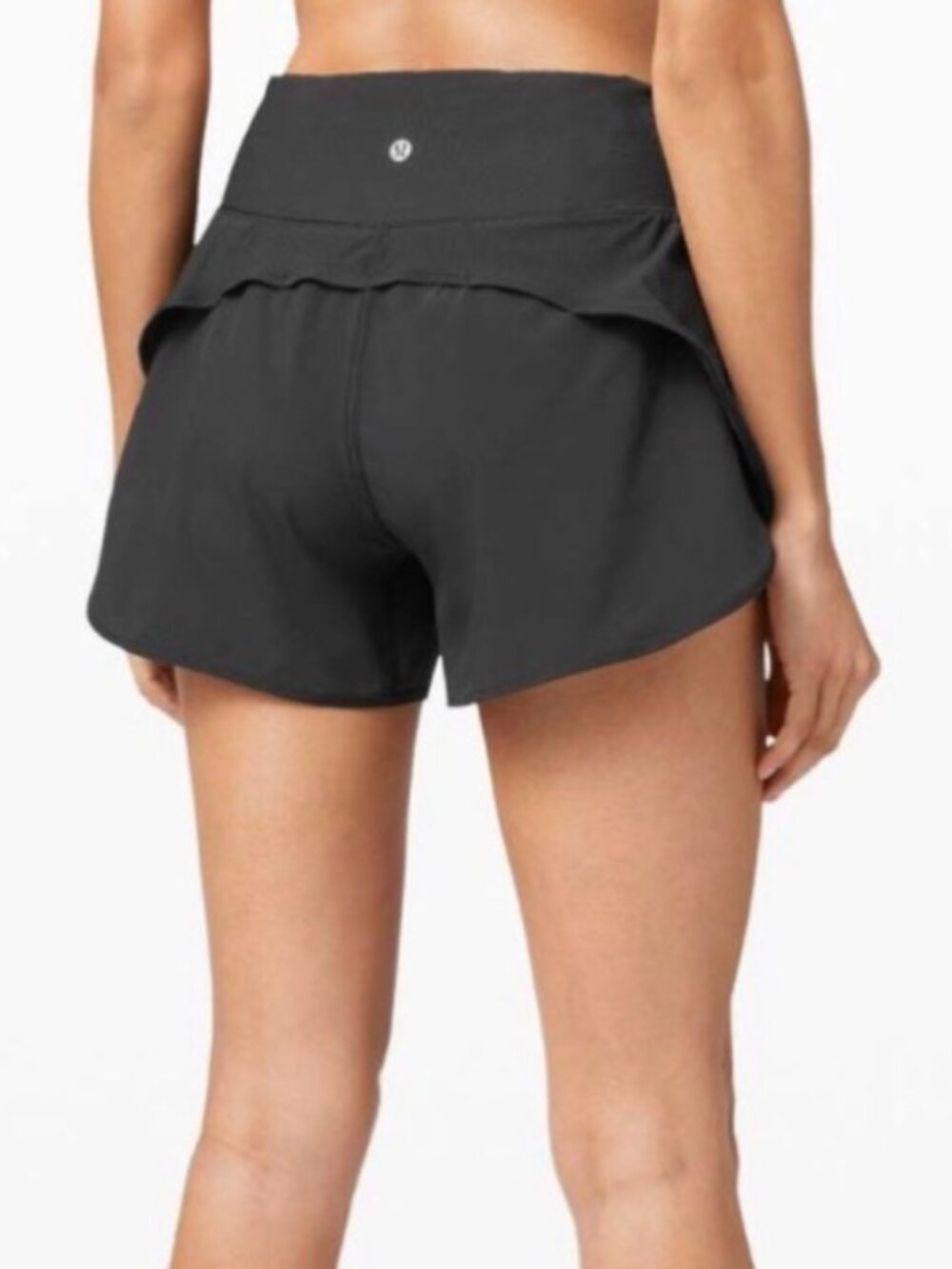 Lululemon Run Off Route High Rise Short 4" Black Size 8